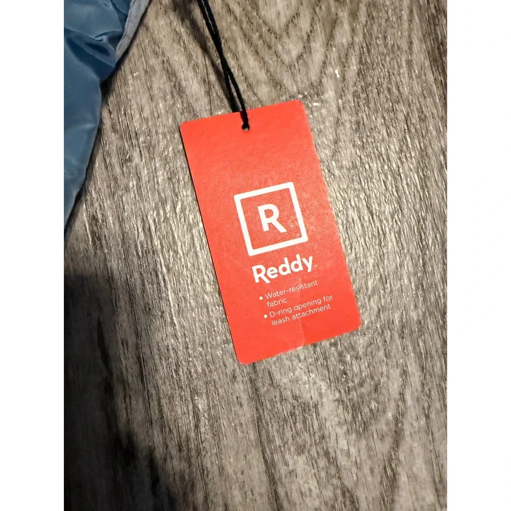 Reddy Blue Quilted Pet Puffer Jacket Water-Resistant Dog Coat Large NWT
